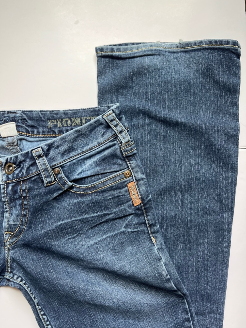 Silver Jeans Low Rise Flare Denim Blue Jeans Women's Size 28/33 Y2K Western Boho - Picture 12 of 12